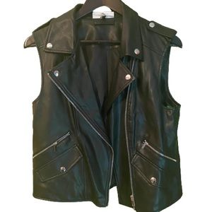 NWT Noisy May vegan leather motorcycle vest